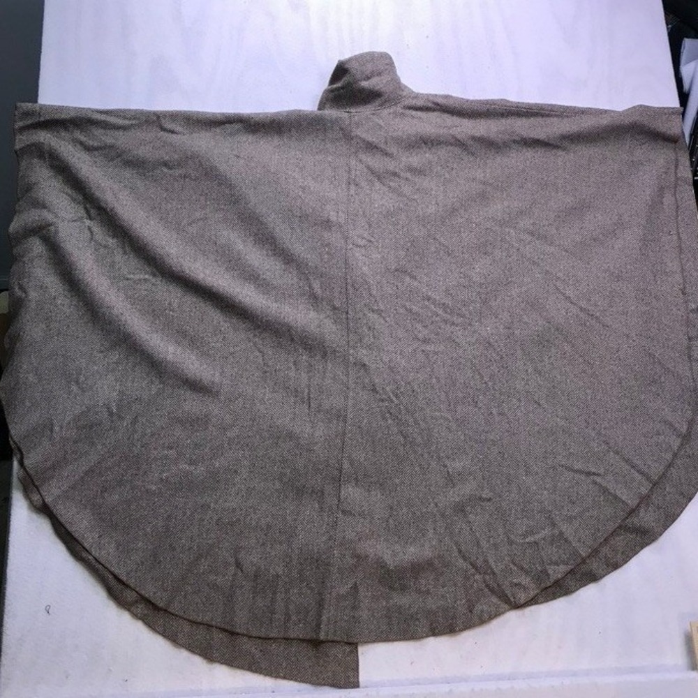 Vintage Betmar Cape Women OS Brown Herringbone Wool Blend Made in USA - Picture 12 of 12